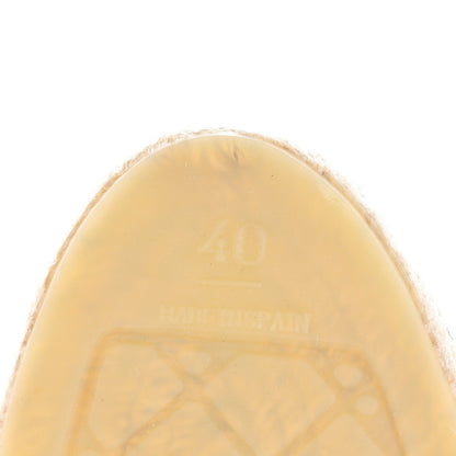 Chanel Lambskin CC Espadrilles 40 Beige Black 8 of 10