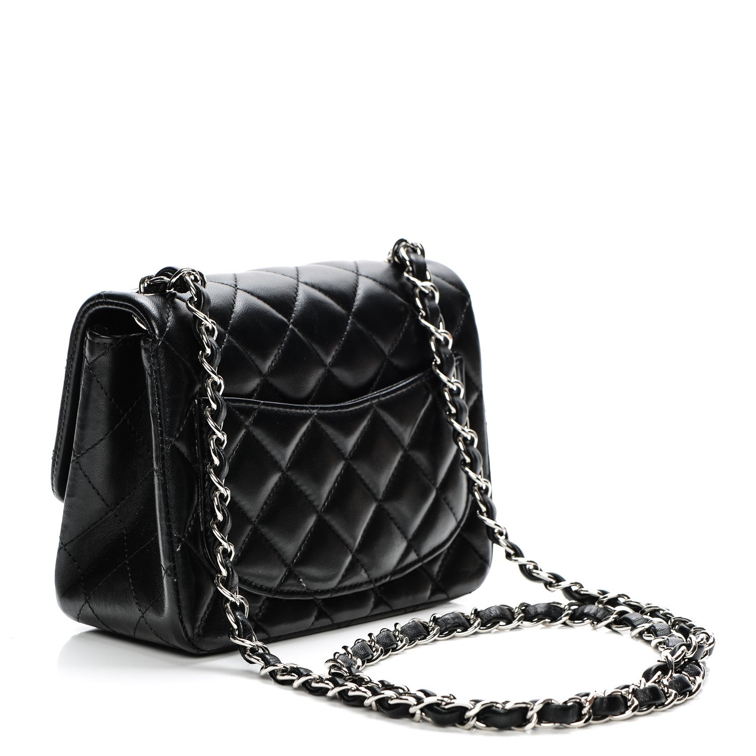Chanel Lambskin Quilted Mini Square Flap Black 3 of 7
