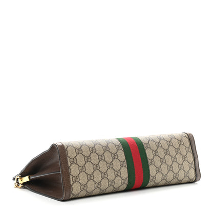 Gucci GG Supreme Monogram Web Medium Ophidia Chain Shoulder Bag Brown 4 of 12