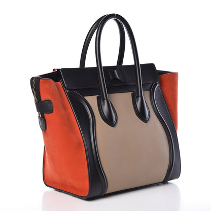 Celine Smooth Drummed Calfskin Suede Mini Tri-Color Luggage 3 of 9