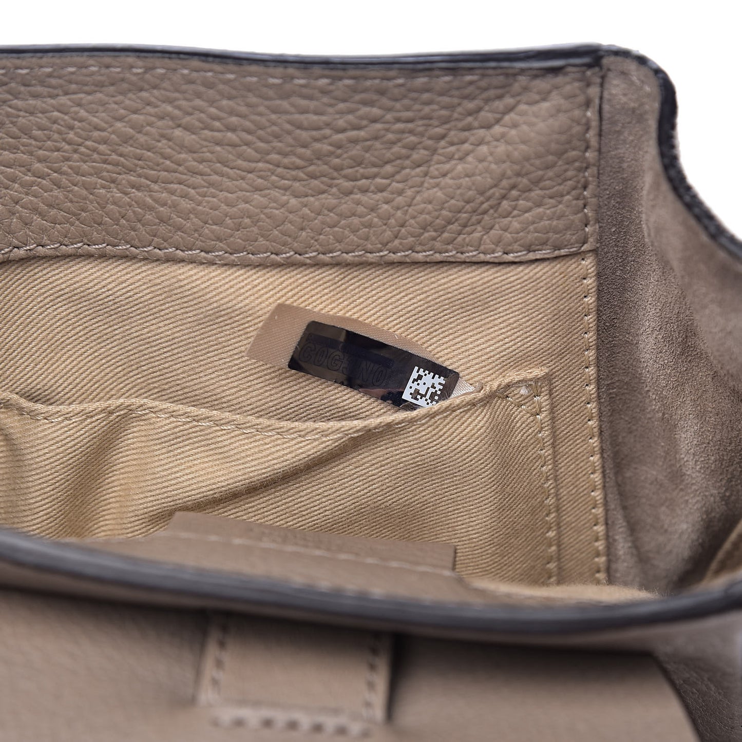 Suede Calfskin Mini Faye Backpack Motty Grey