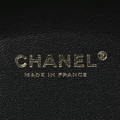 Chanel Lambskin Embroidered Chevron Quilted La Pausa Tassel Clutch Black 6 of 10
