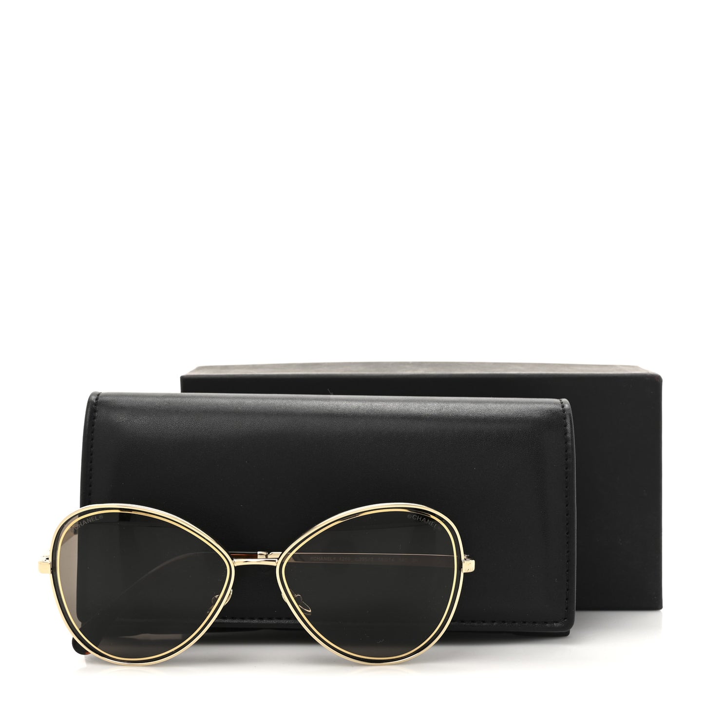Metal Frame CC Sunglasses 4266 Gold