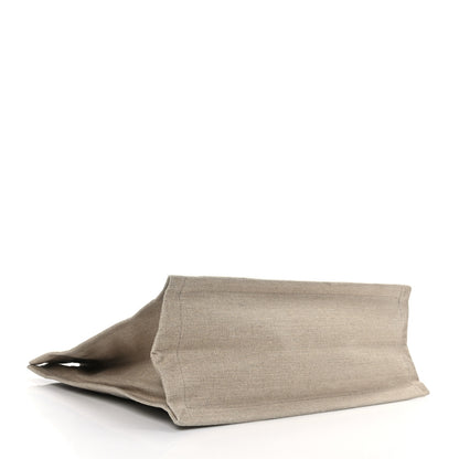Saint Laurent Linen Calfskin Rive Gauche Tote Optic White 4 of 8