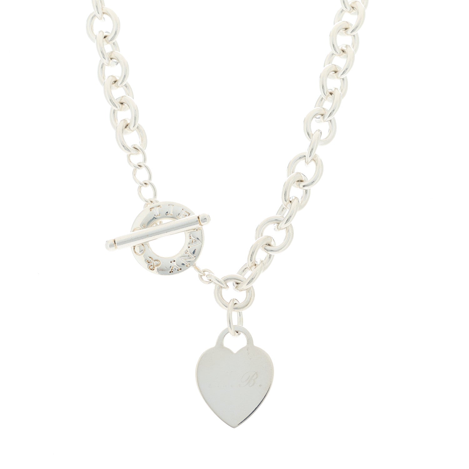 Tiffany Sterling Silver Heart Tag Toggle Necklace 2 of 5