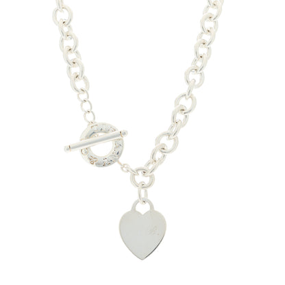 Tiffany Sterling Silver Heart Tag Toggle Necklace 2 of 5