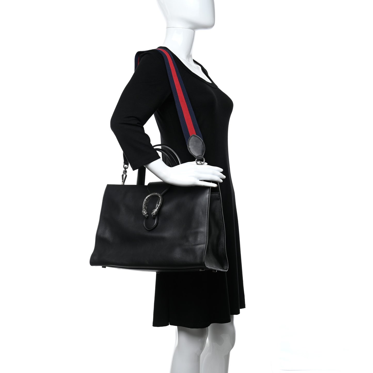 Calfskin Large Dionysus Tote Bag Black