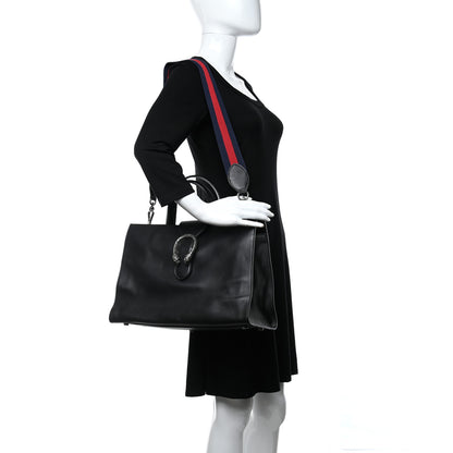 Gucci Calfskin Large Dionysus Tote Bag Black 2 of 10
