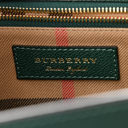 Burberry Soft Grain Calfskin Medium Buckle Tote Dark Green 6 of 11