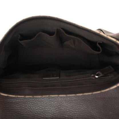 Gucci Monogram Flap Messenger Bag Beige Dark Brown 5 of 14