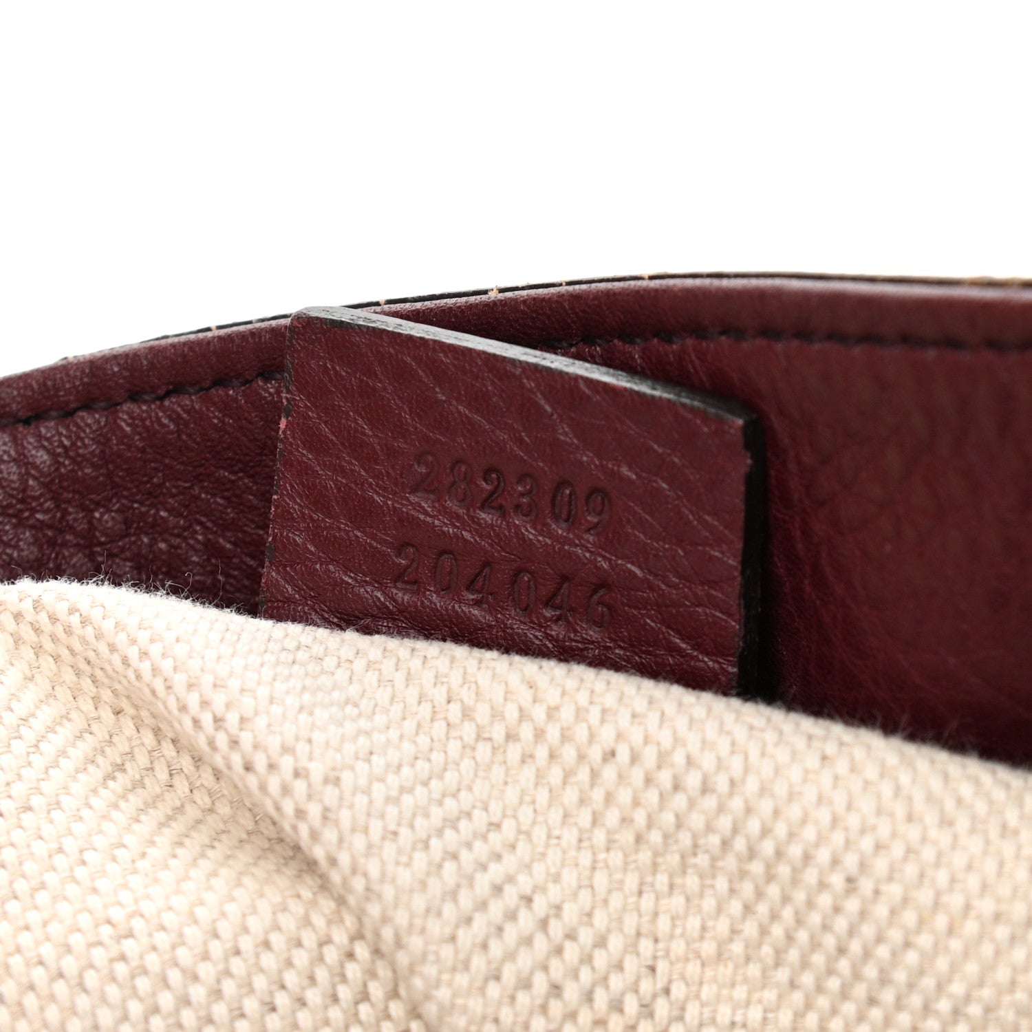 Gucci Pebbled Calfskin Medium Soho Shoulder Bag Bordeaux 7 of 10