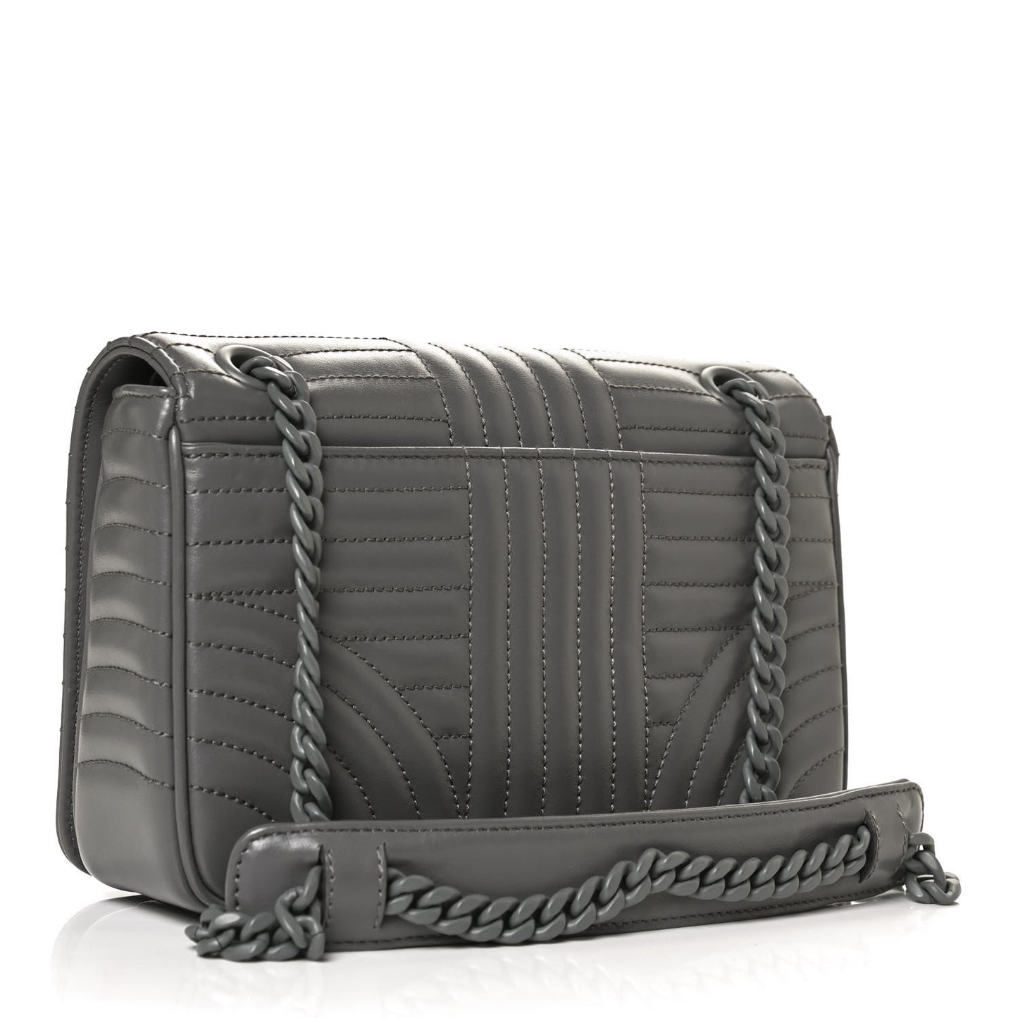 Soft Calfskin Impunture Diagramme Flap Crossbody Bag Mercurio