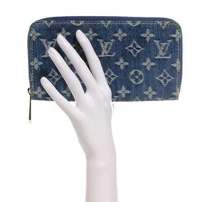 Louis Vuitton Denim Zippy Wallet Blue 2 of 8