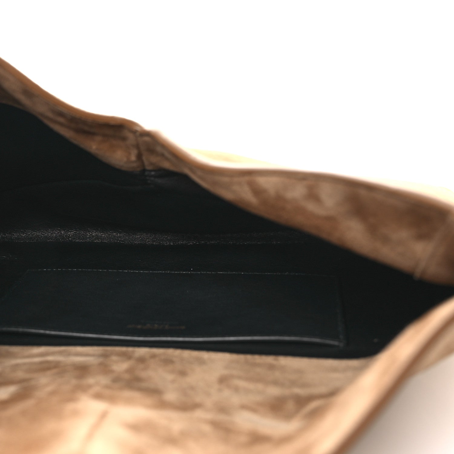 Saint Laurent Suede Large Cassandre Envelope Pouch Golden Leaf 5 of 11