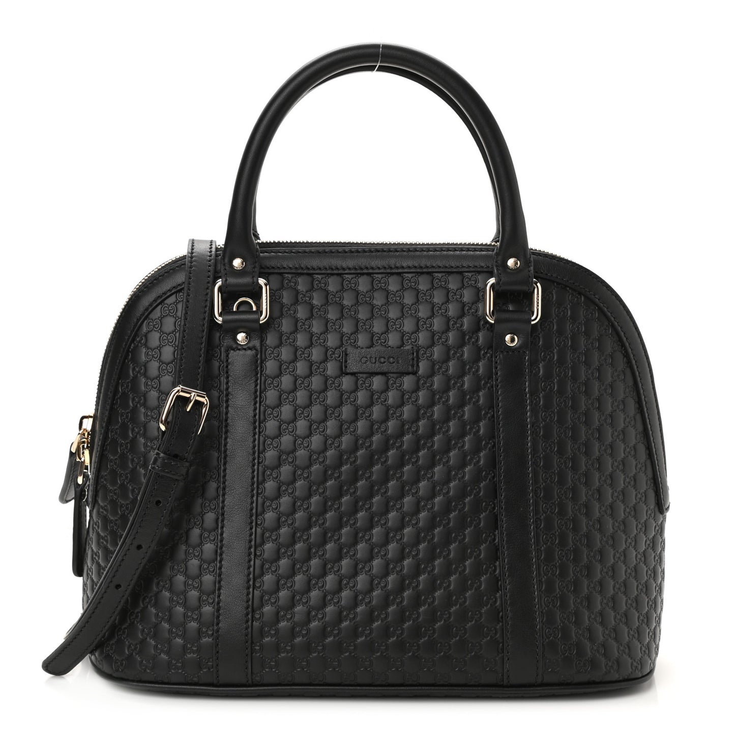 Microguccissima Medium Dome Bag Black