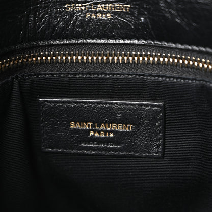 Saint Laurent Crinkled Calfskin Matelasse Monogram Medium Niki Chain Satchel Black 6 of 10