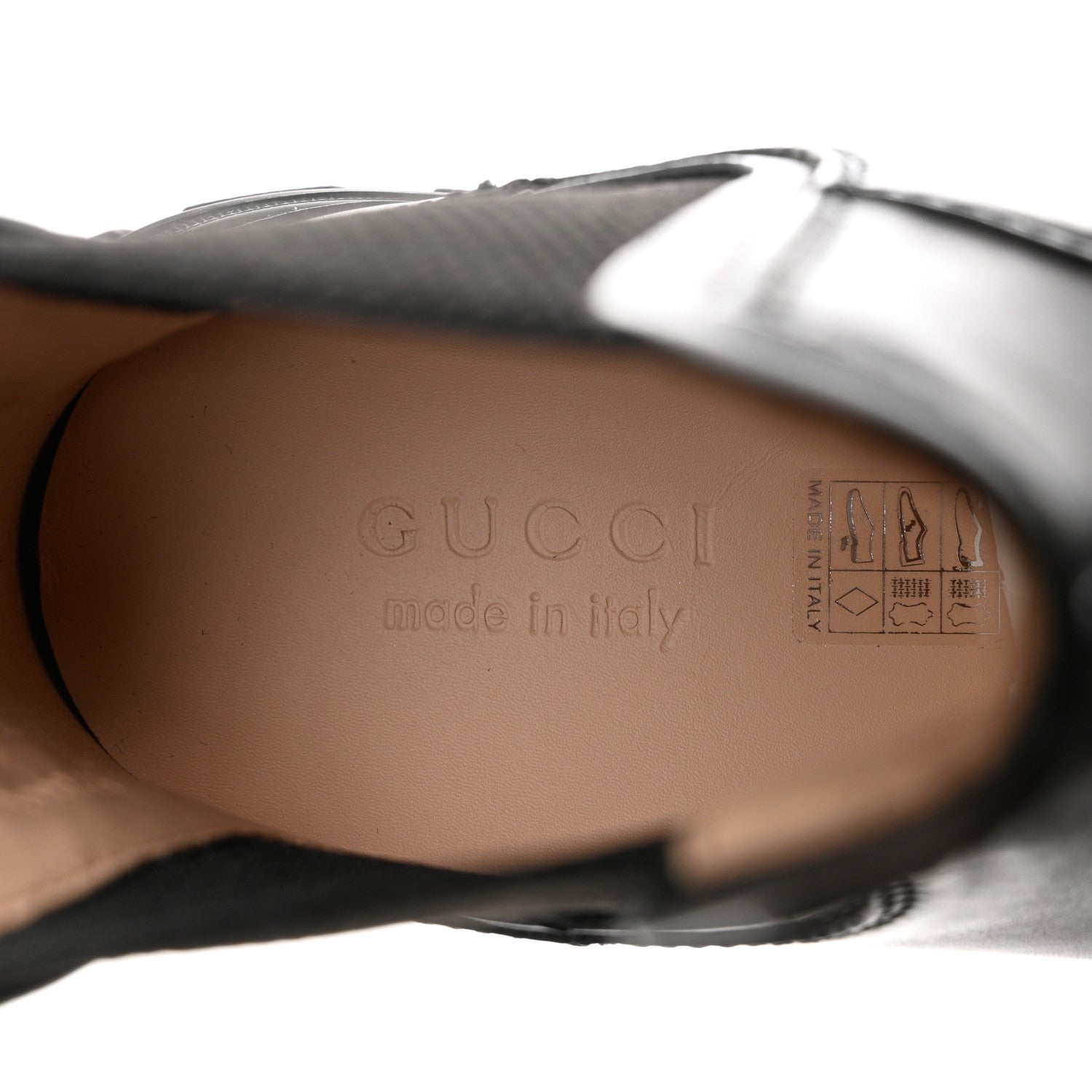 Gucci Calfskin Logo Mens Lug Sole Chelsea Ankle Boots 7 Black 7 of 9