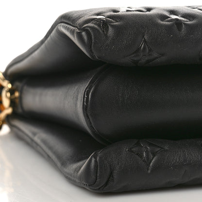 Louis Vuitton Lambskin Embossed Monogram Coussin MM Black 7 of 8