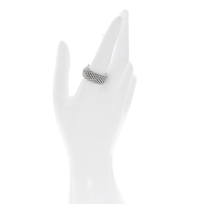 Tiffany Sterling Silver Somerset Mesh Ring 58 8.5 2 of 4