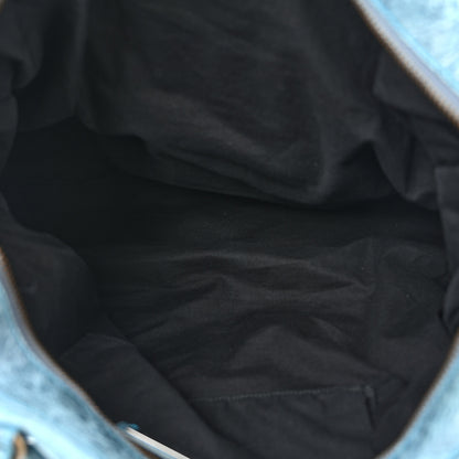 Balenciaga Agneau Classic Hardware Weekender Turquoise 5 of 16