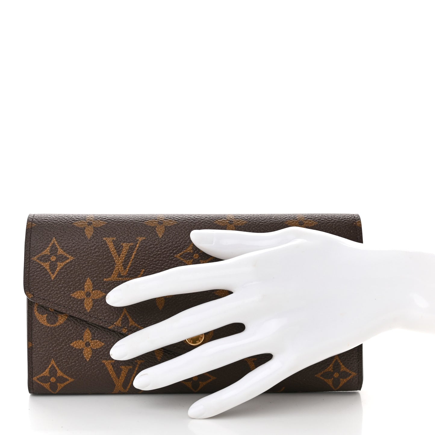 LOUIS VUITTON Monogram Sarah Wallet NM Coquelicot