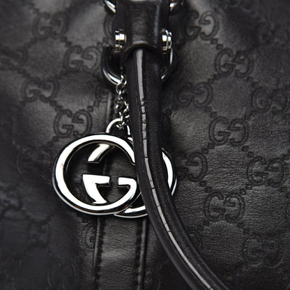 Gucci Guccissima Large GG Charm Convertible Dome Satchel Dark Brown 8 of 15
