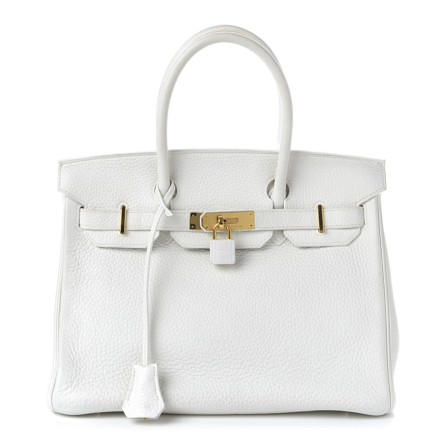 Hermes Taurillon Clemence Birkin 30 White 1 of 10