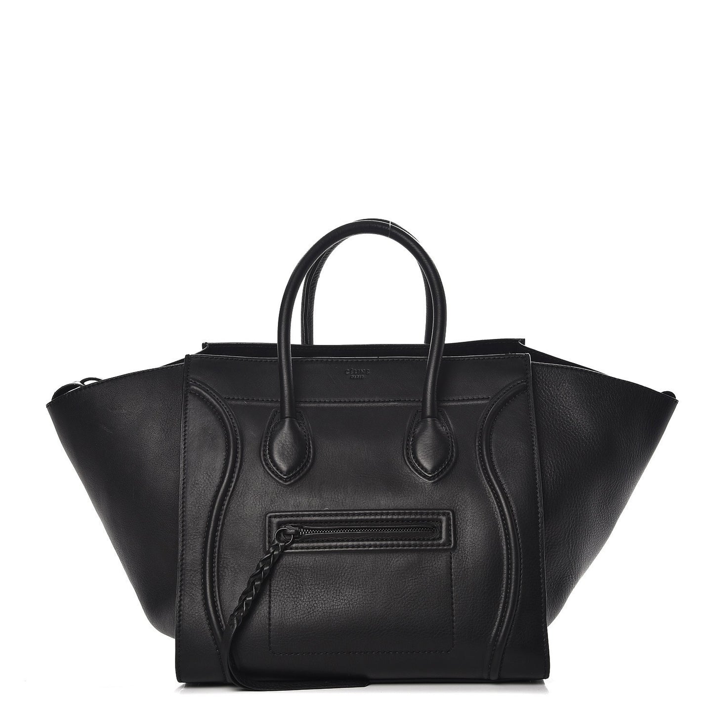 Supple Calfskin Medium Phantom Luggage Black