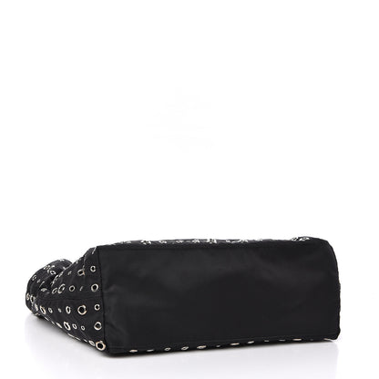 Prada Nylon Metal Grommet Bag Black 4 of 9