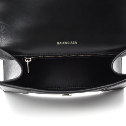 Balenciaga Grained Calfskin Small Hourglass Top Handle Bag Black 5 of 11