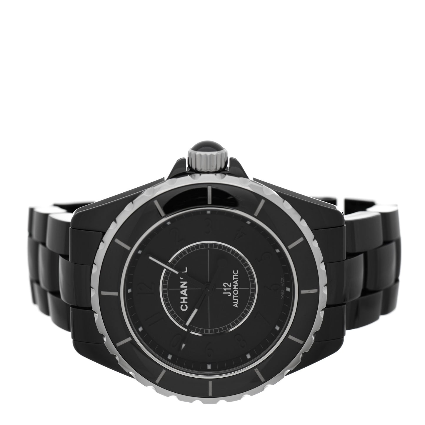 Stainless Steel Ceramic 38mm J12 Phantom Automatic Watch Black
