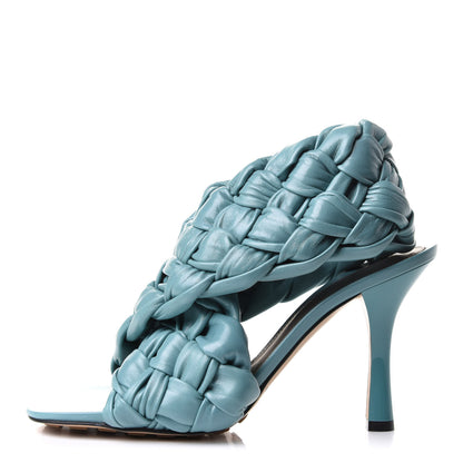 Bottega Veneta Shiny Nappa Intrecciato The Board Sandals 39.5 Linoleum 1 of 8