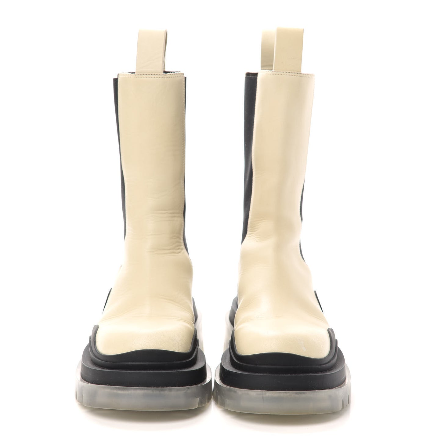 Calfskin The Tire Chelsea Boots 36 Wax Black Transparent