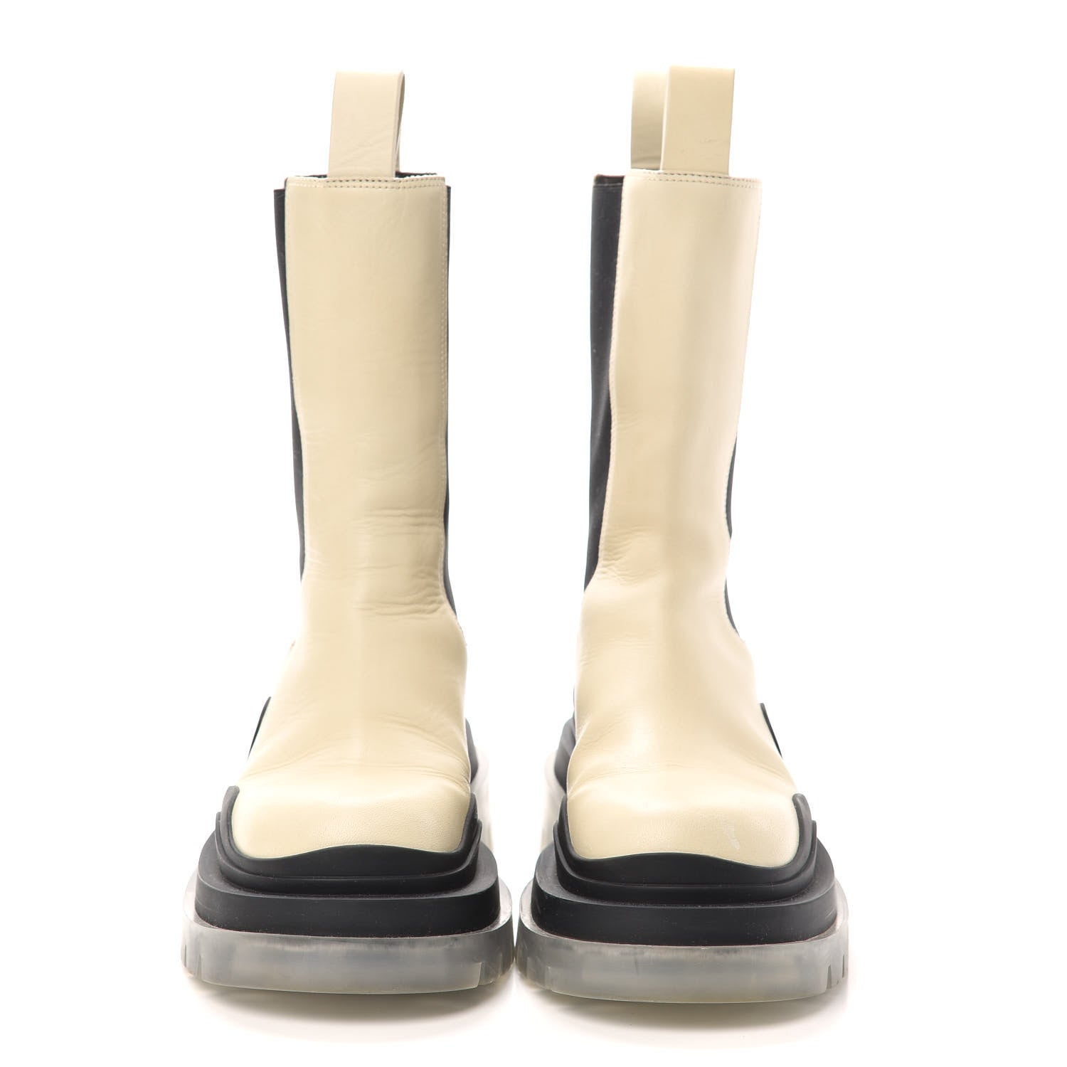 Bottega Veneta Calfskin The Tire Chelsea Boots 36 Wax Black Transparent 2 of 6