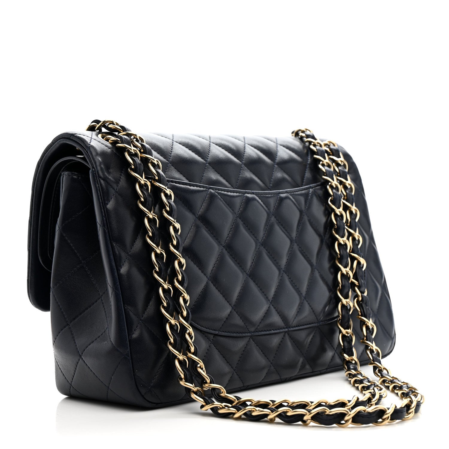 Chanel Lambskin Quilted Jumbo Double Flap Navy 3 of 12