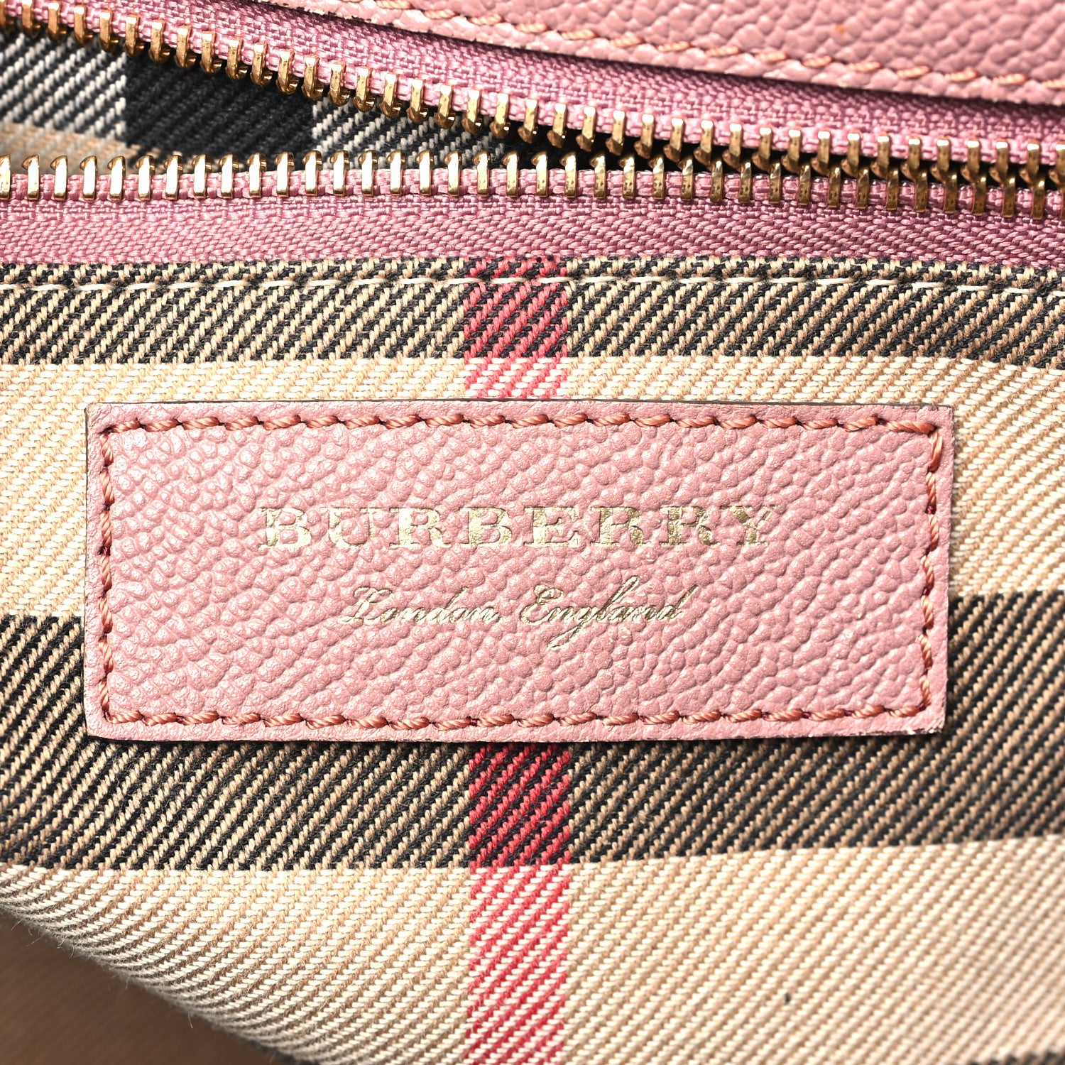 Burberry Soft Grain Calfskin Medium Buckle Tote Dusty Pink 6 of 10