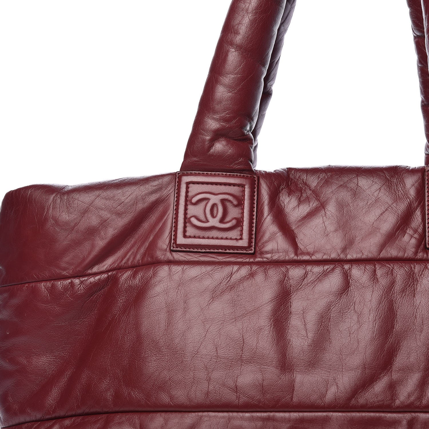 Chanel Lambskin Quilted Large Coco Cocoon Tote Burgundy 17 of 19