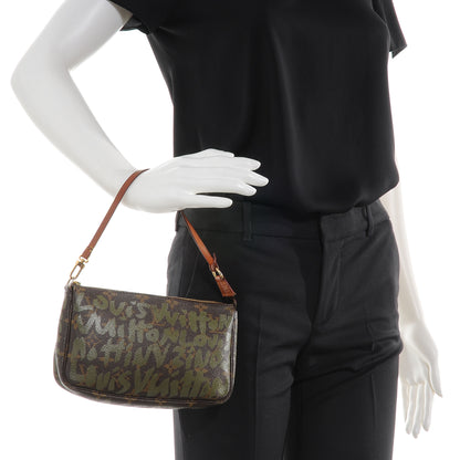 Louis Vuitton Monogram Graffiti Pochette Accessories Kaki 2 of 7