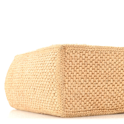 Loewe X PAULA'S IBIZA Raffia Small Font Tote Natural Tan 8 of 9