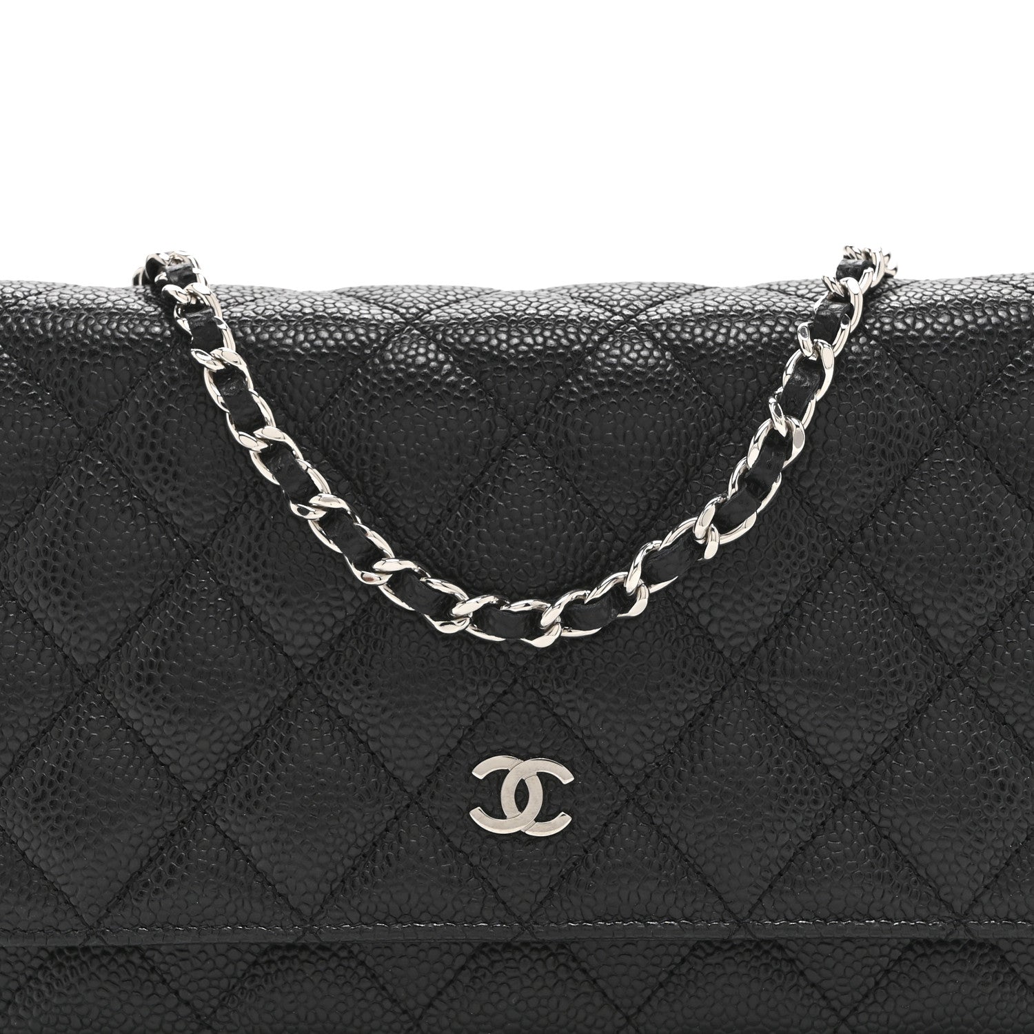Chanel Caviar Quilted Wallet on Chain WOC Black 9 of 11