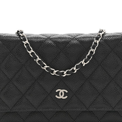 Chanel Caviar Quilted Wallet on Chain WOC Black 9 of 11