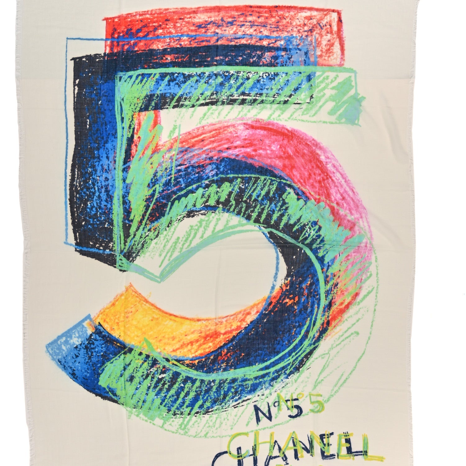 Chanel Cashmere CC N°5 Scarf Shawl Multicolor 2 of 4