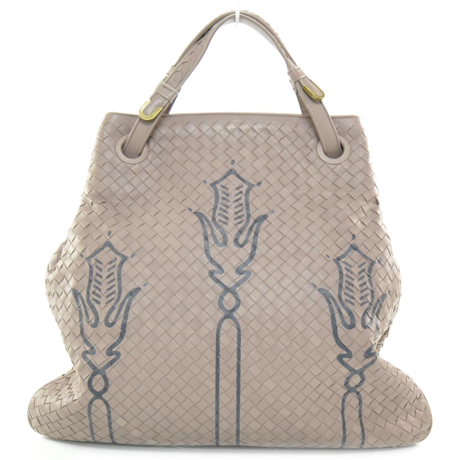 Bottega Veneta Nappa Intrecciato Creta Print Tote Lavender 4 of 9