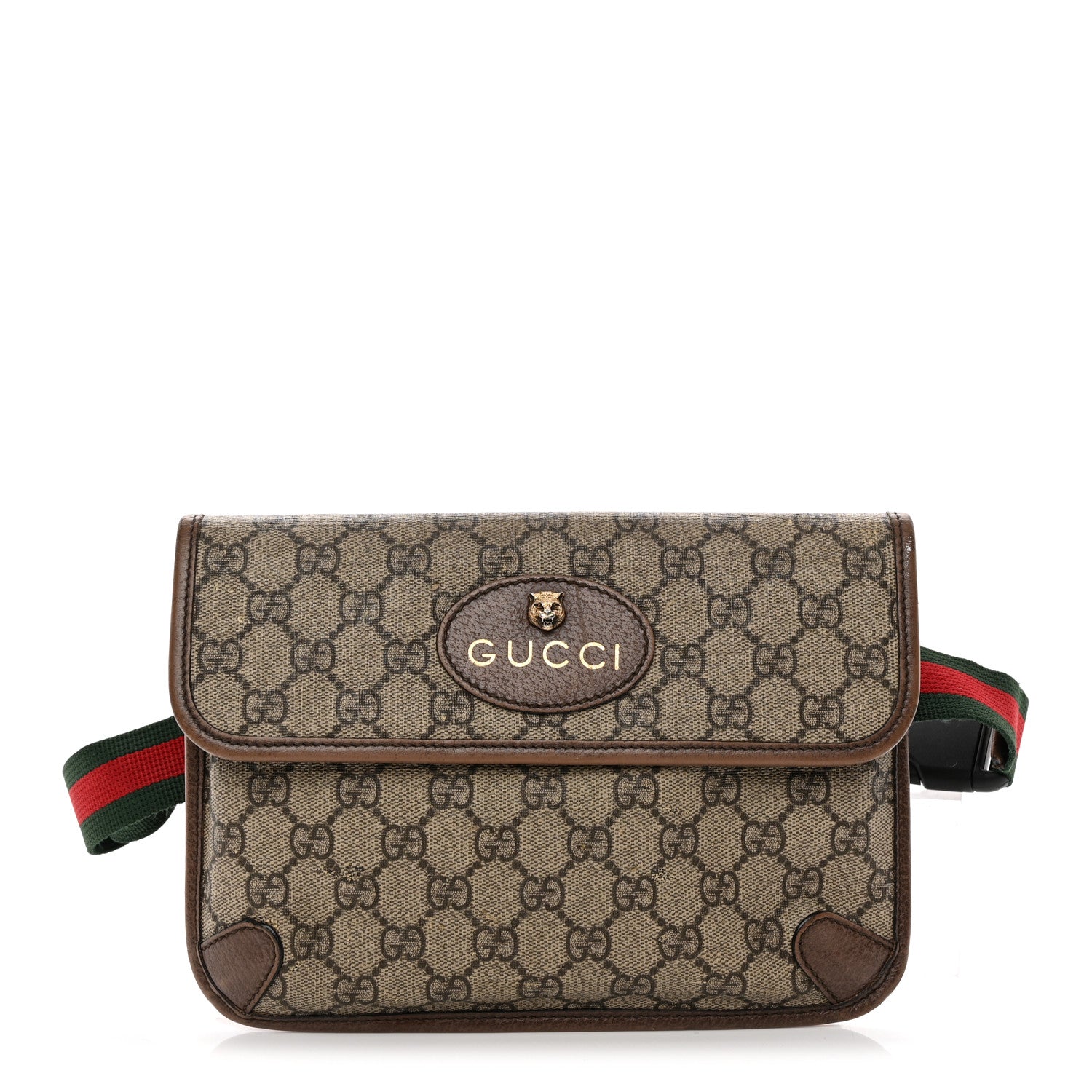 Gucci GG Supreme Monogram Neo Vintage Web Belt Bag Brown 1 of 18