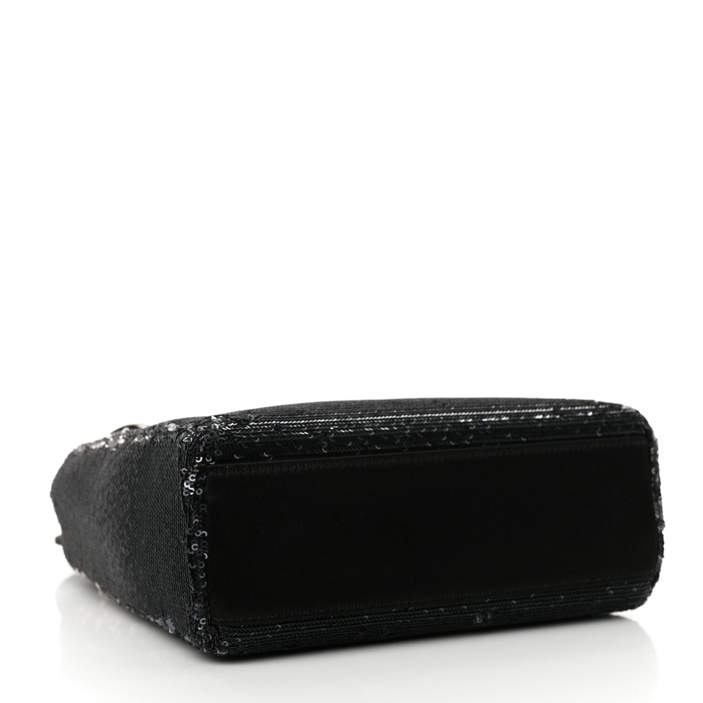 Satin Sequin Gradient Mini Lady Dior Black Silver