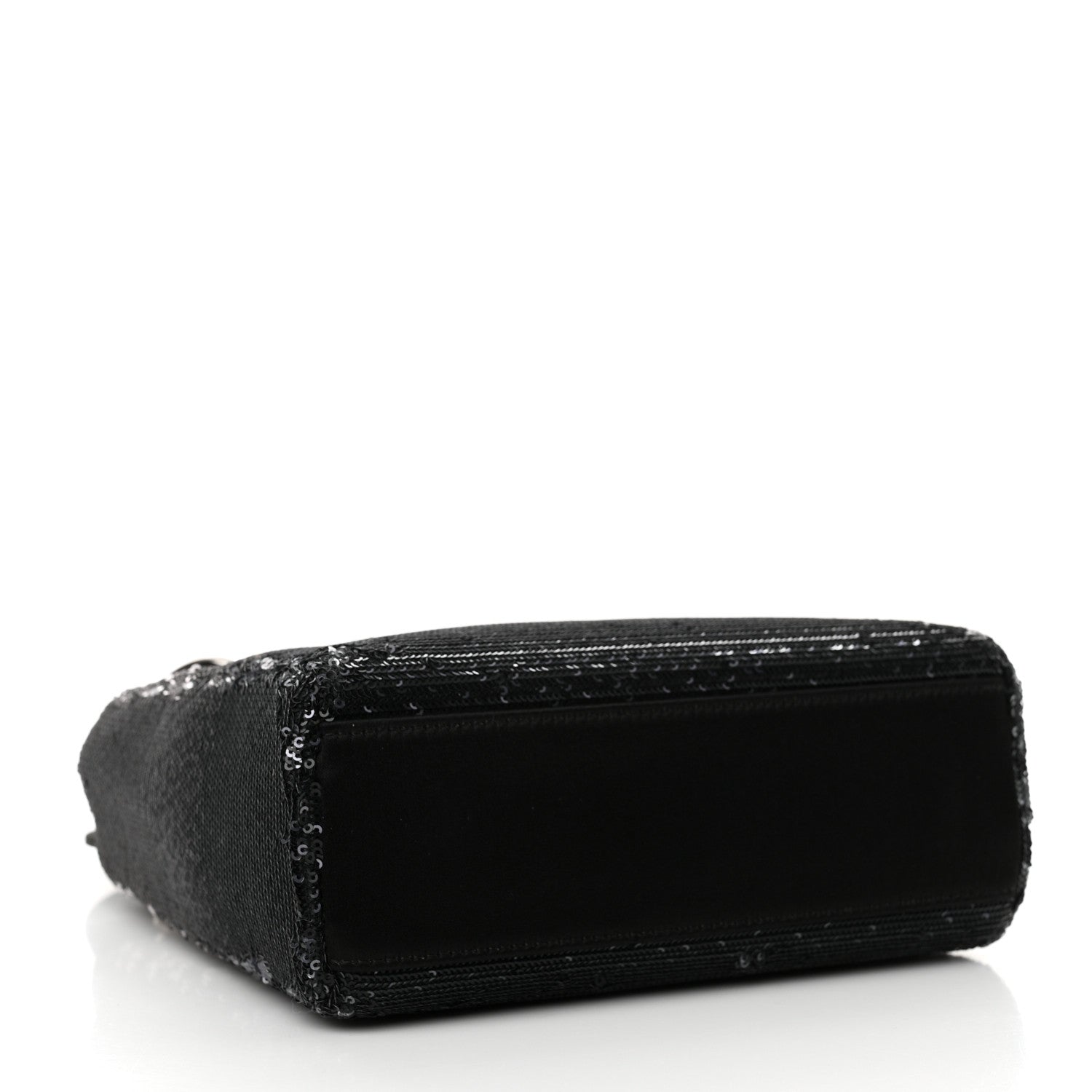Christian Dior Satin Sequin Gradient Mini Lady Dior Black Silver 4 of 12