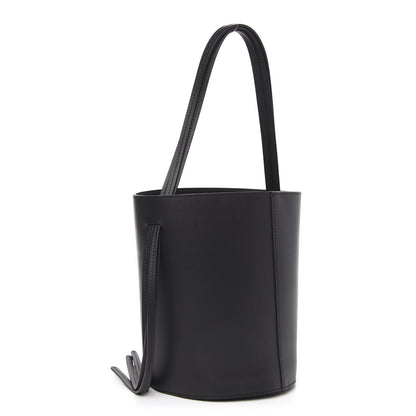 Mansur Gavriel Calfskin Fringe Bucket Bag Black 3 of 9