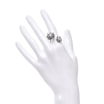 David Yurman Sterling Silver Diamond 28mm Open Starburst Ring 53 6.5 2 of 5