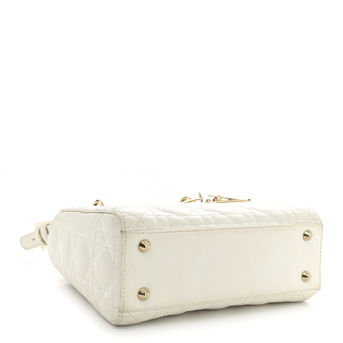 Lambskin Cannage Small My ABCDior Lady Dior White