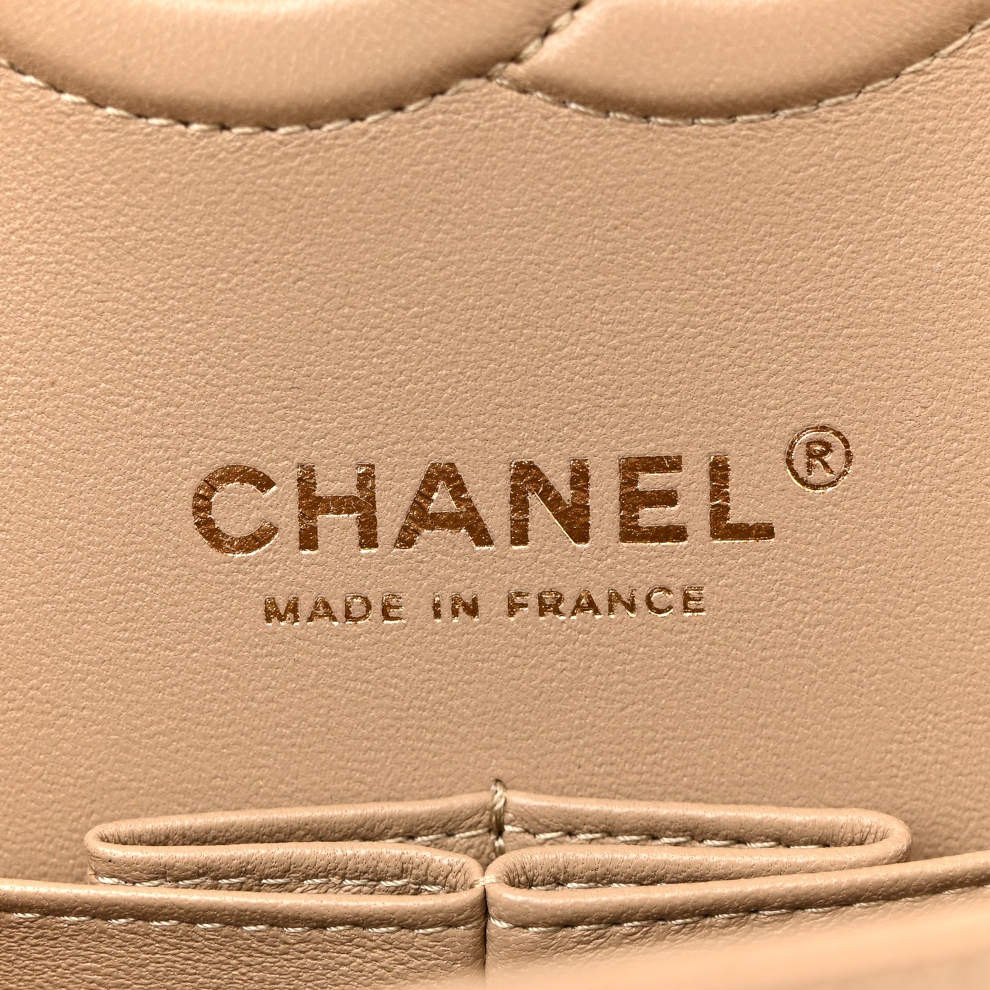 Caviar Quilted Medium Double Flap Dark Beige